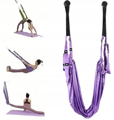 Obrázek produktu pro Aerial jóga pás fitness trénink zad protažení páteře mobilita cvičení doma elastický pevný