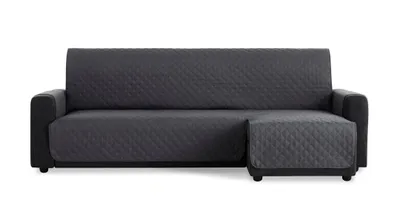 Produktbild von BESTCOVERS Rechtsseitig Ecksofaschutz Schonbezug Schutzbezug Ecksofa mit Ottomane Ecksofaschoner Ecksofabezug Sofaschonbezug (240 cm, Grau)