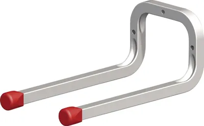 Produktbild von alfer Doppelhaken 200 mm 200 x 80 x 98 mm Stahl verzinkt Kappe rot