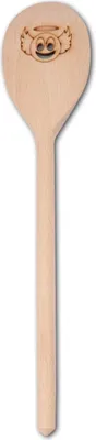 Produktbild von HOFMEISTER 50085 Kochlöffel oval Motiv Engelchen, Buchenholz, 30 cm
