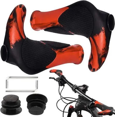 Produktbild von Famanu MTB Lenkergriffe Antirutsch aus weichem Gummi - Rot