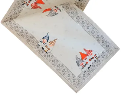 Imagen del producto de Mantel individual BARBARA con adorables duendes, 40 x 90 cm, de poliéster