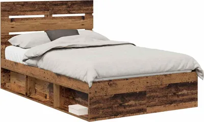Obrázek produktu pro vidaXL Rám postele z regenerovaného dřeva 120 x 190 cm z masivního borovicového dřeva
