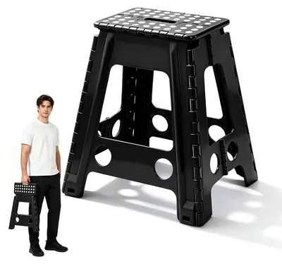 Obrázok produktu pre Skladacia stolička, výška 45 cm – úsporná a s nosnosťou až 150 kg