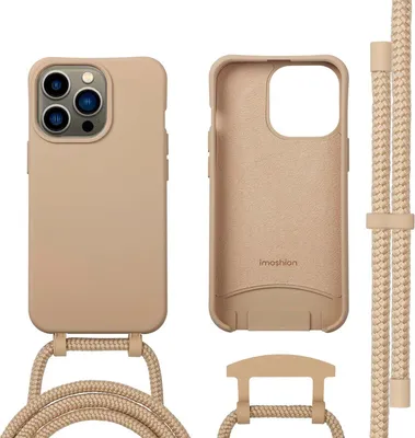 Produktbild von imoshion Color Backcover mit abnehmbarem Handykette und MagSafe iPhone 13 Pro - Nude