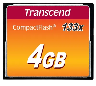 Zdjęcie produktu dla Transcend TS4GCF133 memoria flash 4 GB CompactFlash MLC