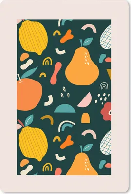 Produktbild von MuchoWow® Mauspad Mousepad Lebensmittel - Obst - Blumen - Muster 40x60 cm - Mousepads - Maus Mat - Pad - Mausunterlage - Schreibtisch Accesoire