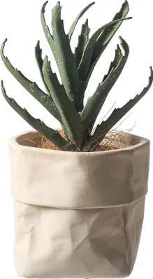 Produktbild von Kraftpapiersäcke Form Keramik Pflanzentöpfe, Unvollendete Weiße Keramik Topf Mit Drainageloch Für Outdoor Indoor, Moderne Dekorative Pflanzentopf(19cm)