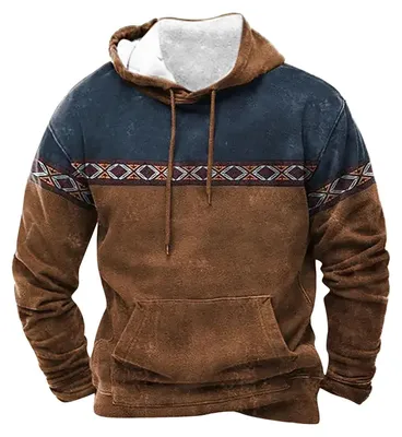 Obrázok produktu pre Retro mikina s kapucňou s aztéckym vzorom
