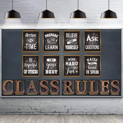 Imagen del producto de Decoraciones para el aula, set de 18 piezas, carteles para pizarras, citas motivacionales, para escuelas