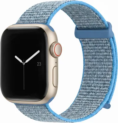 Produktbild von Smartwatch Armband für Apple Watch Series 4 40mm Nylon Textil Band Ersatzband Wechselband Klettverschluss flexibel atmungsaktiv Blau