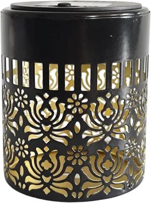 Productafbeelding van Zonne-energie Heklampen - Tuindecoratie Lampen - Buiten Verlichten - Opengewerkt Bloemdesign - 117 x 9 x 91 cm - Enkel attribuut