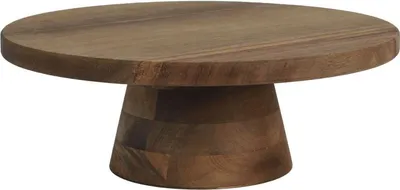 Produktbild von Howhomely | Servierständer Holz - Elegante Patera - Akazie Natur - Rustikaler Stil - Ideal Für Kuchen Und Desserts