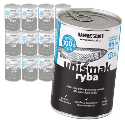 Produktbild von Uniszki Unismak Fisch 12x410g Getreidefreies Nassfutter für Hunde