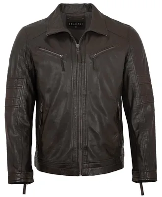 Produktbild von Jilani - Herren Lederjacke Lammnappa dunkelbraun : 58