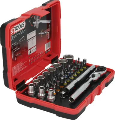 Image de KS TOOLS TORSIONpower - Jeu de cliquets avec embouts et douilles - 33 pièces - en coffret
