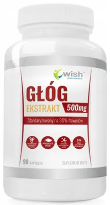 Immagine prodotto di Wish Estratto di Biancospino 500 mg, 90 capsule