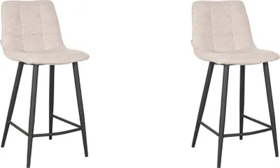 Produktbild von LABEL51 – Barhocker Jelt – natürliches Boucle – 42 x 46 x 92 cm