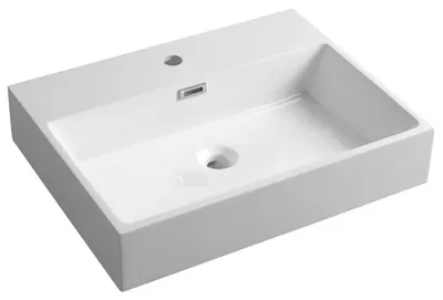 Produktbild von AQUATIC Waschtisch, Gussmarmor, 60x46cm, Weiß