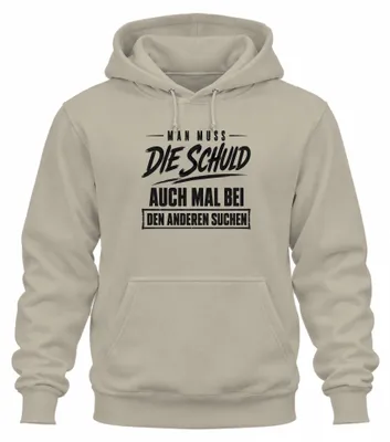 Produktbild von Man muss die Schuld auch mal bei den Statement Sarkasmus Hoodie Kapuzenpullover, Natur, XL