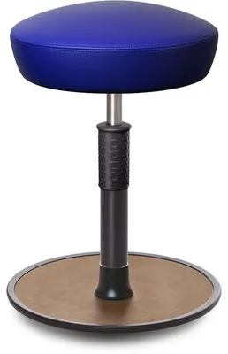 Produktbild von Sitz- Stehhocker Free Regular Hutsitz Boxmark Leder blau schwarz /Natur.