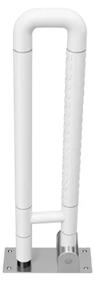 Productafbeelding van Badkamervasteugel - Veiligheidsvasteugel voor toilet en douche - RVS - Draagvermogen 226,8 kg - 60 x 8 x 20 cm - Wit