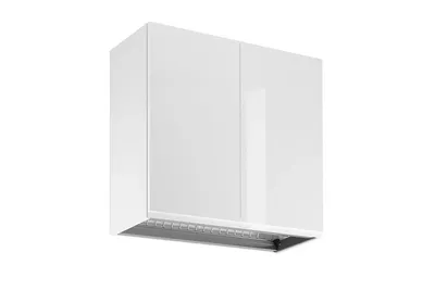 Produktbild von Hängeschrank 80 cm mit Geschirrtrockner  Küchenhängeschrank, Aspen G80C Weiß/Hochglanz