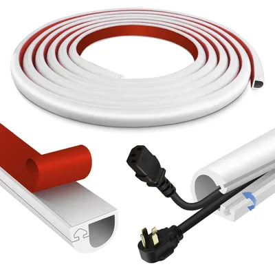 Immagine prodotto di Canalina portacavi autoadesiva - Copricavo in silicone flessibile, 6 metri