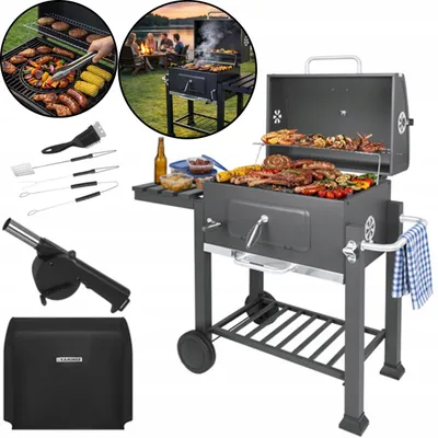Produktbild von Gartengrill mit Deckel 116 x 70 x 110 cm Kaminer