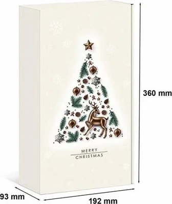 Zdjęcie produktu dla Karton Świąteczny Białe Choinki 360x192x93 mm