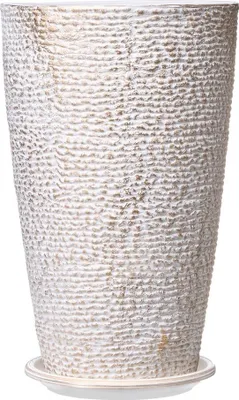 Image de Ensemble de 2 pots de fleurs hauts et coniques de 53 cm pour l'extérieur et l'intérieur