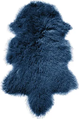 Produktbild von Lammfell Tibet - Farbe: Blau | Größe: 100-110