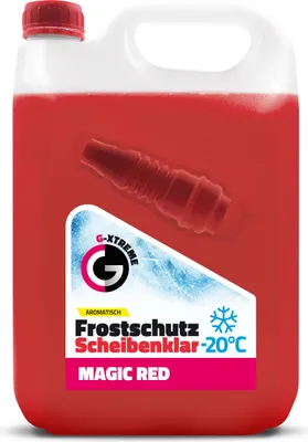Produktbild von Scheibenfrostschutz mit Magic Red Duft | Schlierenfreier und effektiver Scheibenreiniger für den Winter | Gebrauchsfertige frostschutzmittel scheibenwaschanlage | 5L