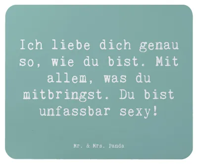 Produktbild von Mr. & Mrs. Panda Mouse Pad Spruch Sinnlichkeit lieben - Meeresbrise - Geschenk, laptop mousepad, Alltagsfluchten, pc mausunterlage, romantisch, computer, Intensität