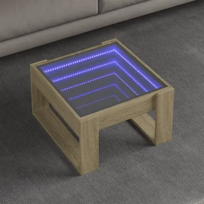 Produktbild von Möbel Couchtisch mit Infinity-LED Sonoma-Eiche 50x53x30 cm - Couchtische 847625