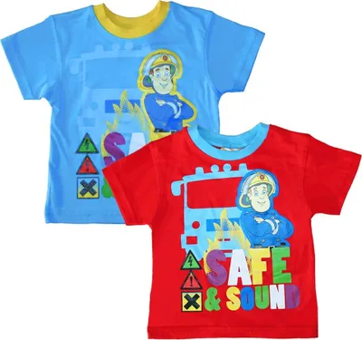 Produktbild von T-Shirt Safe & Sound | Feuerwehrmann Sam | Größe 92 - 116 | Kinder Jungen Shirt, Größe:104, Farbe:Hellblau