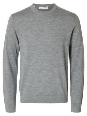 Obrázek produktu pro SELECTED HOMME SLHTRAY LS: Pletený svetr z merino vlny s kulatým výstřihem. Model NOOS