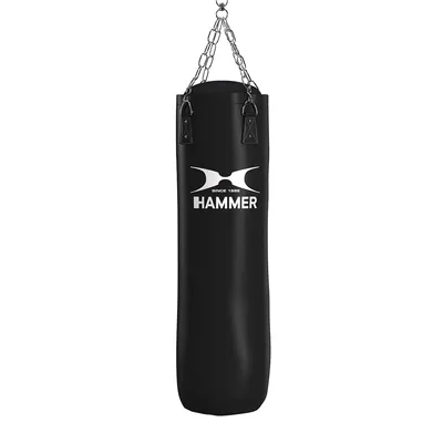 Produktbild von HAMMER Boxsack Black Kick, 150 cm, Kunstleder, 40 kg, doppelt verstärkte Nähte