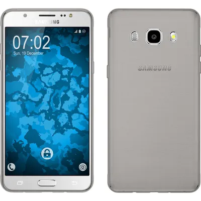 Produktbild von PhoneNatic Case kompatibel mit Samsung Galaxy J5 (2016) J510 - grau Silikon Hülle Slimcase + 2 Schutzfolien