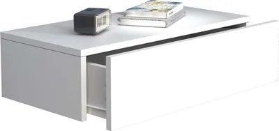Productafbeelding van UsalM60 nachtkastje wandmontage 1 lade wit.