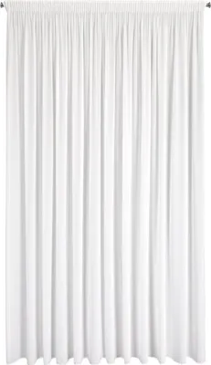 Produktbild von Eurofirany 462090, Durchscheinend, Weiß, Einfarbig, Polyester, Aufhängungshaken, 60 g/m²
