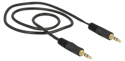 Produktbild von DELOCK Kabel Klinke 3 Pin 3,5mm Stecker > Stecker 0,5m schwarz