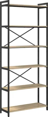 Zdjęcie produktu dla Regał na książki vidaXL z drewna dębowego Sonoma, 80 x 30 x 189,5 cm, materiał drewnopochodny