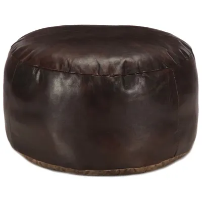 Obrázek produktu pro Sedací puf tmavě hnědý 60 x 30 cm pravá kozí kůže