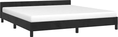 Produktbild von vidaXL Bettgestell ohne Matratze Schwarz 160x200 cm Samt