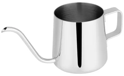 Kaffeekanne 250 ml, Edelstahl, Schwanenhals-Tülle, silber