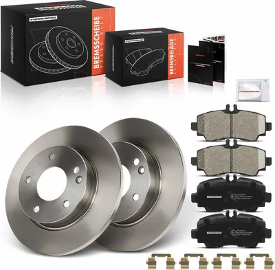 Image de Frankberg 2x disques de frein 4x plaquettes de frein avant pour Mercedes-Benz Classe A W168 1.4L 1.6L 1.7L 1997-2004