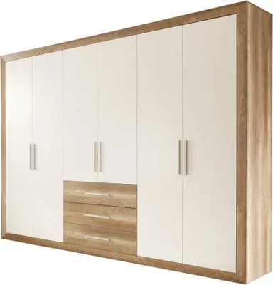Produktbild von Kleiderschrank Drehtürenschrank Monument Oak - weiß 289 cm - FERNANDO - Die Möbelfundgrube