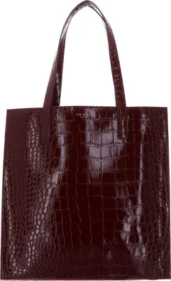 Produktbild von Ted Baker Handtasche Wenonaa Croc Effect Icon Bag Wine weinrot