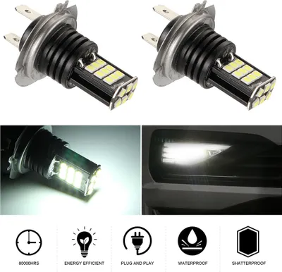 Zdjęcie produktu dla 2szt / zestaw H7 8 Rows 24SMD 6000K Wysoka jasność LED-światło migające